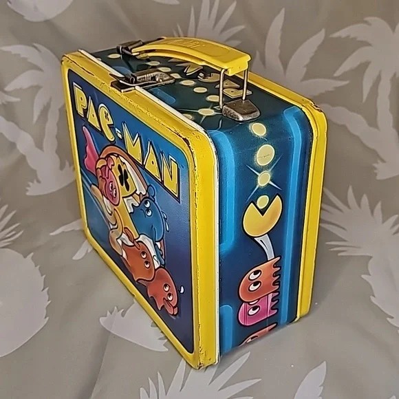 Vintage Aladdin 1980 PAC-MAN Video Game Metal Lunchbox - Picture 2 of 11